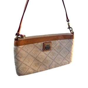 Dooney & Bourke Tan and Brown Clutch